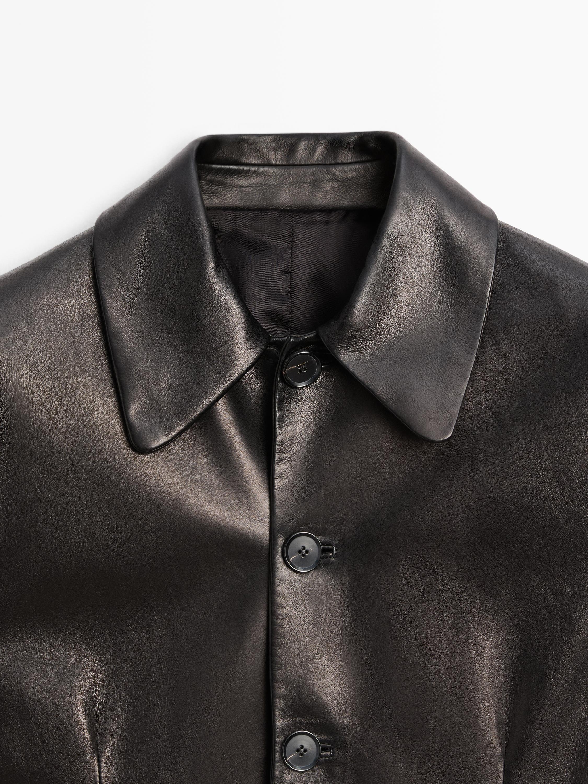 Nappa leather buttoned blazer - LIMITED